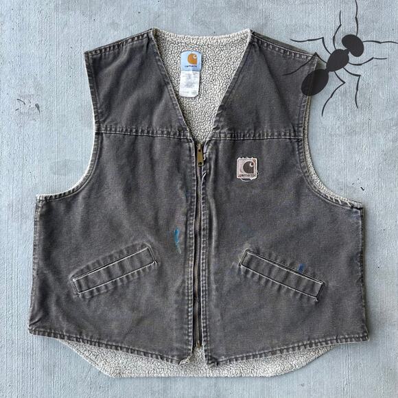 Carhartt Other - Vintage Y2K Carhartt V13 TMB brown work wear vest
